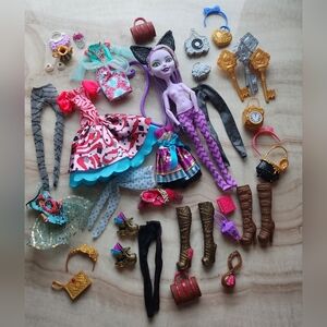 Lot Of Ever After High Accessories And Kitty Cheshire